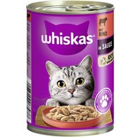 Whiskas Adult 1+ Sauce 12x400g Rind & Leber von Whiskas