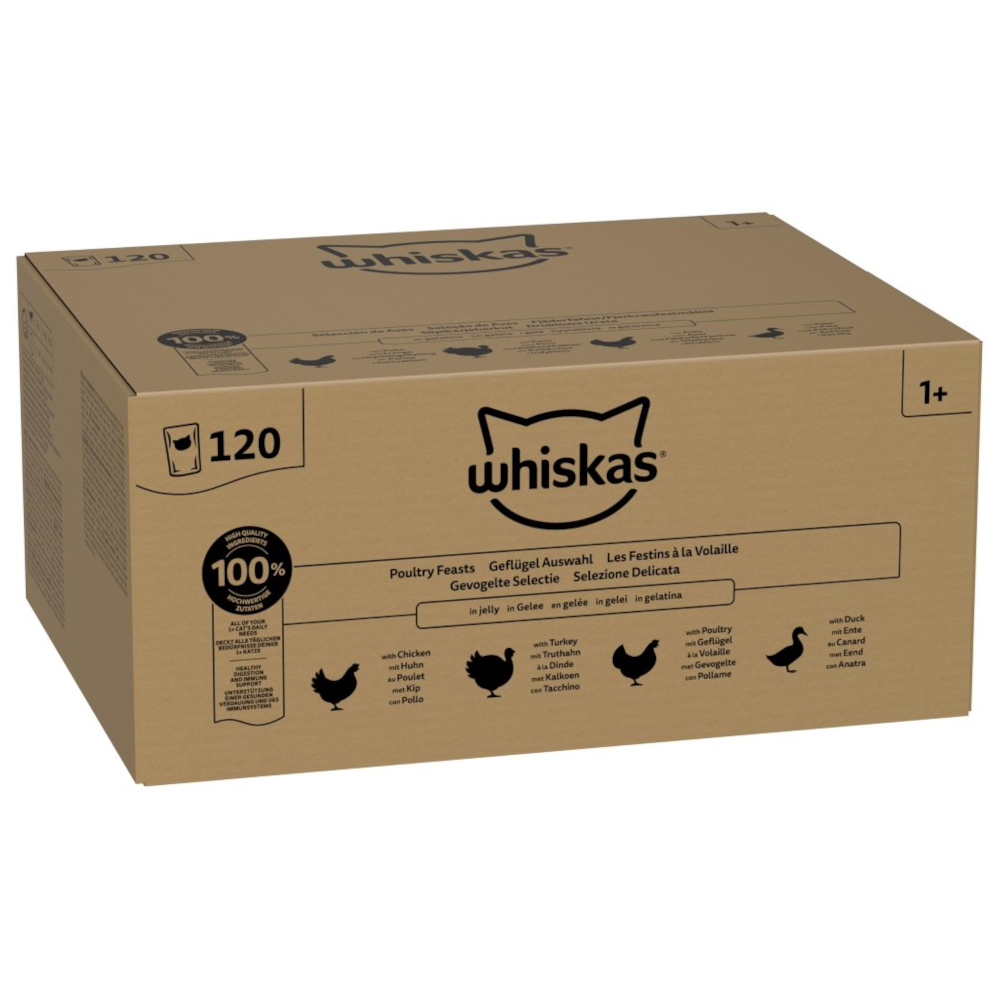 Whiskas Adult Beutel Geflügel Auswahl in Gelee 120 x 85 g - Geflügel Auswahl in Gelee Whiskas Adult Beutel Geflügel Auswahl in Gelee 120 x 85 g - Geflügel Auswahl in Gelee von Whiskas