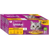 Whiskas Mega Pack 1+ Geflügel Auswahl in Gelee 40 x 85g von Whiskas