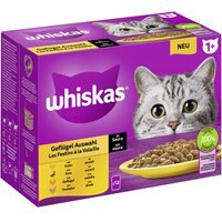 Whiskas Multipack 1+ Geflügel Auswahl in Sauce 12 x 85g von Whiskas