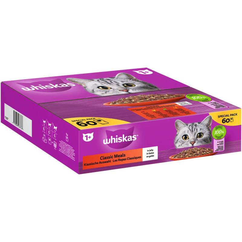 Whiskas Multipack 1+ Klassische Auswahl in Gelee 60x85g von Whiskas