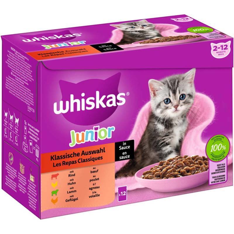 Whiskas Multipack Junior Klassische Auswahl in Sauce 12x85g von Whiskas