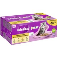 Whiskas Portionsbeutel Multipack Mega Pack Junior Geflügel Auswahl in Gelee 40x85 g von Whiskas