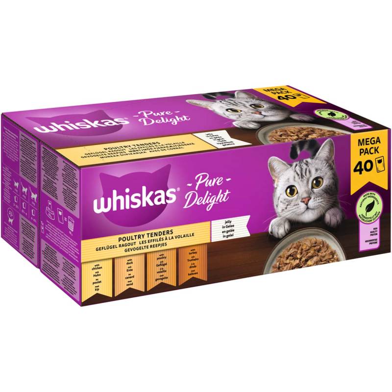 Whiskas Pure Delight Multipack Geflügel Ragout in Gelee 40x85g von Whiskas