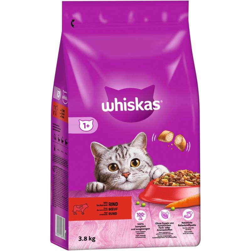 Whiskas Trocken Adult 1+ mit Rind 3,8kg von Whiskas