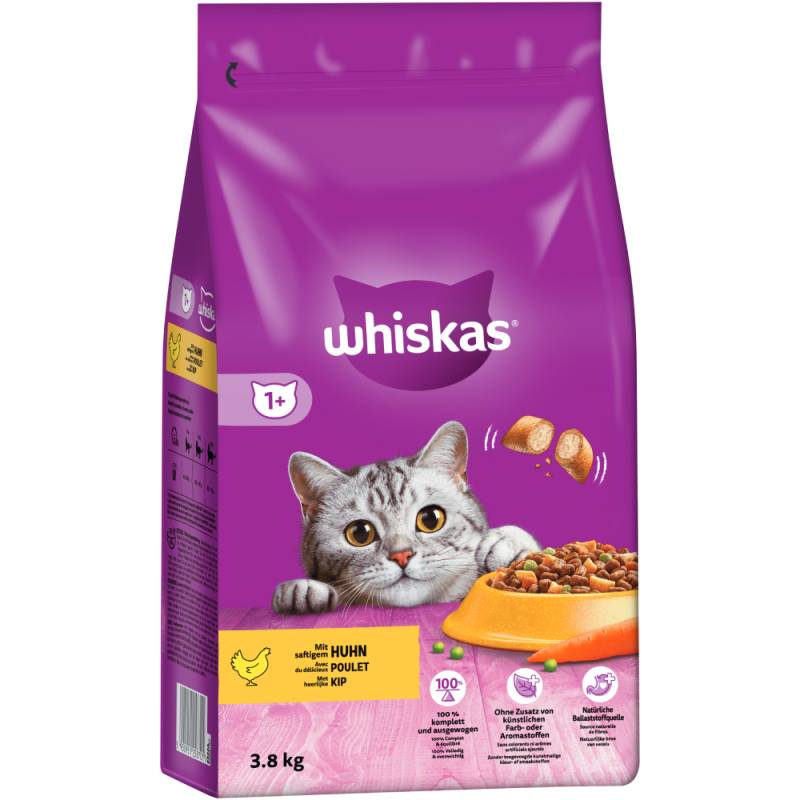 Whiskas Trockenfutter für Katzen zum Sonderpreis! - 1+ Huhn (3,8 kg) von Whiskas