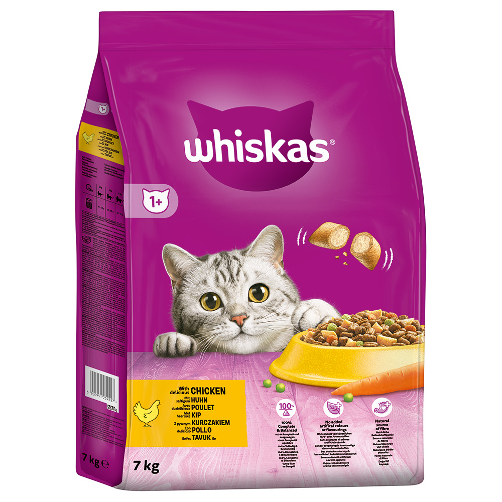 Whiskas Trockenfutter für Katzen zum Sonderpreis! - 1+ Huhn (7 kg) von Whiskas