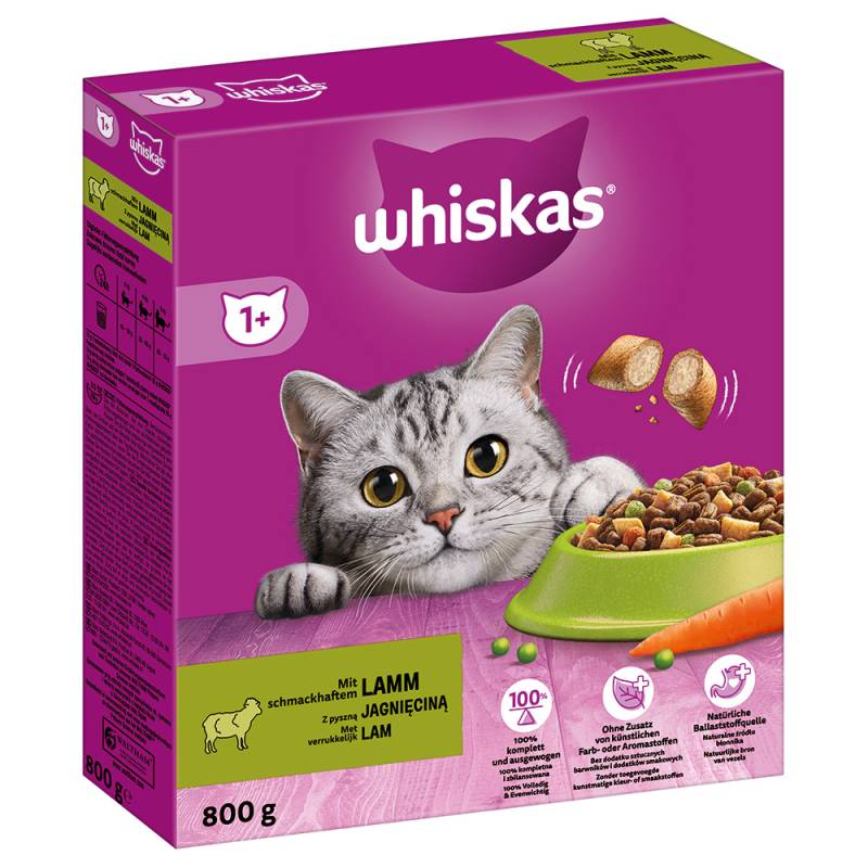 Whiskas Trockenfutter für Katzen zum Sonderpreis! - 1+ Lamm (800 g) von Whiskas