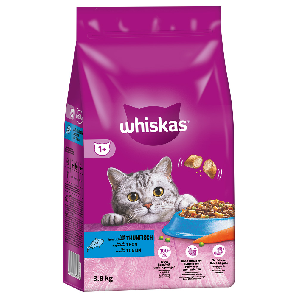 Whiskas Trockenfutter für Katzen zum Sonderpreis! - 1+ Thunfisch (3,8 kg) von Whiskas