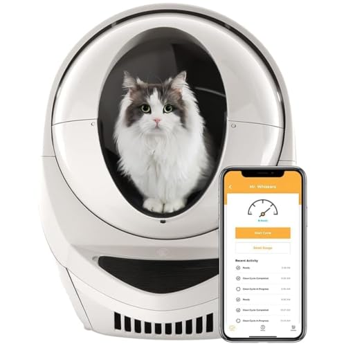 Litter-Robot 3 Connect von Whisker, Beige - Automatische, selbstreinigende Katzentoilette, hilft Gerüche zu reduzieren, funktioniert mit jedem klumpenden Katzenstreu von Whisker