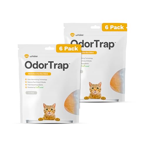 OdorTrap Nachfüllpackungen von Whisker, 12 Stück Nachfüllpack für OdorTrap Pod (Pod nicht im Lieferumfang enthalten), beseitigt Katzentoilettengerüche, kompatibel mit Katzentoilette und traditionellen von Whisker