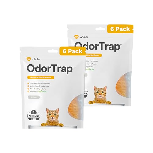 OdorTrap Pack Nachfüllpackungen von Whisker, 12 Stück, Nachfüllpack für OdorTrap Pod (Pod nicht im Lieferumfang enthalten), beseitigt Katzentoilettengerüche, kompatibel mit Katzentoiletten und von Whisker