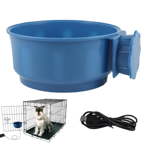 Beheizter Futternapf für Katzen - Thermostatgesteuerter Katzen-Wassernapf, Outdoor Beheizter Katzen-Futterspender | 600 ml USB 10 W Fütterungswassernapf, Frostschutz-Haustier-Wassernapf, beheizter von Whnbuij