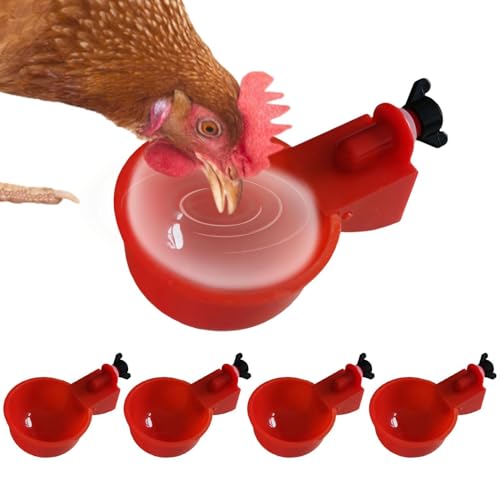 Bewässerung Tassen Huhn - Huhn Wasserspender, Hühnerschale Waterer | Automatisches Hühnerbewässerungsset, Geflügel-Wasserspender, Geflügeltrinker Huhn Wasserbecher für Küken, Ente, Truthahn, Häschen von Whnbuij