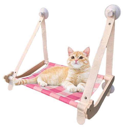 Fensterhängematte für Katzen – Fensterstange für Katzen, Fenstersitz für Katzen | Nickerchen im , stabile Katzenmöbel mit Saugnapf, belüftete Holzstange, fo Fensterhängematte für Katzen – Fensterstange für Katzen, Fenstersitz für Katzen | Nickerchen im , stabile Katzenmöbel mit Saugnapf, belüftete Holzstange, fo von Whnbuij