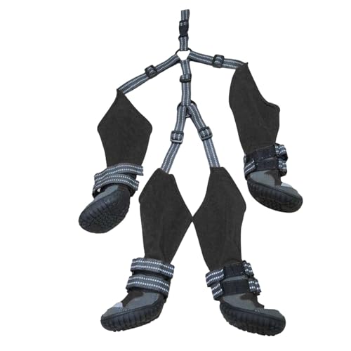 Gamaschenstiefel für Hunde - wasserdichte rutschfeste Hundestiefel, Outdoor-Hundestiefel | Verstellbare Pfotenschutz-Hunde-Hosenträgerstiefel für kleine und mittelgroße Hunde bei Schnee und Regen von Whnbuij