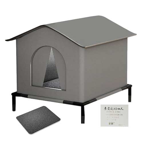 Haustier-Unterschlupf für draußen, wasserdichte Katzenkabine, thermische Nisthöhle | Kompaktes Ganzjahres-Katzenhaus mit weicher Matte und doppeltem Eingang, sicherer Ruheplatz für Garten, Haustier-Unterschlupf für draußen, wasserdichte Katzenkabine, thermische Nisthöhle | Kompaktes Ganzjahres-Katzenhaus mit weicher Matte und doppeltem Eingang, sicherer Ruheplatz für Garten, von Whnbuij
