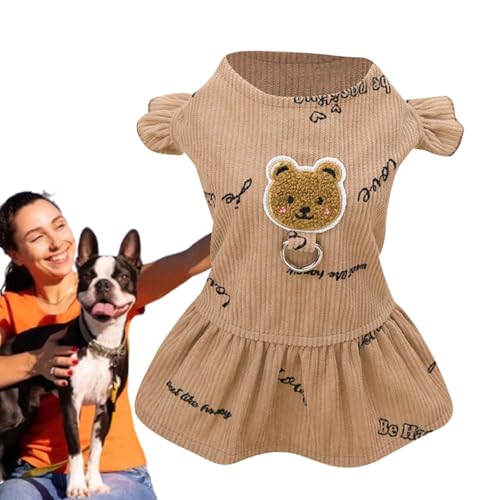 Hundekostüm, Bärenmuster, Cartoon-Hundekleid, niedliches Polyester-Hundekostüm, weich, bequem, tägliches Tragen, modisches Haustier-Outfit für kleine Hunde, Welpen, Haustiere, Katzen von Whnbuij