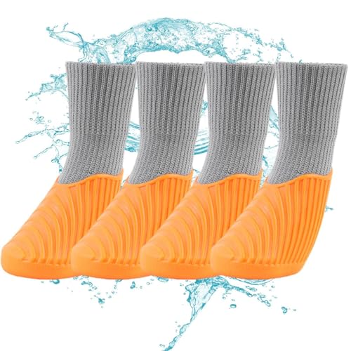 Hundeschuhe – wasserdichte Hundeschuhe, leichte Stiefel für Hunde | 4 Stück Haustierschuhe für mittelgroße Hunde, elastische rutschfeste Schutzschuhe für Hunde Hundeschuhe – wasserdichte Hundeschuhe, leichte Stiefel für Hunde | 4 Stück Haustierschuhe für mittelgroße Hunde, elastische rutschfeste Schutzschuhe für Hunde von Whnbuij