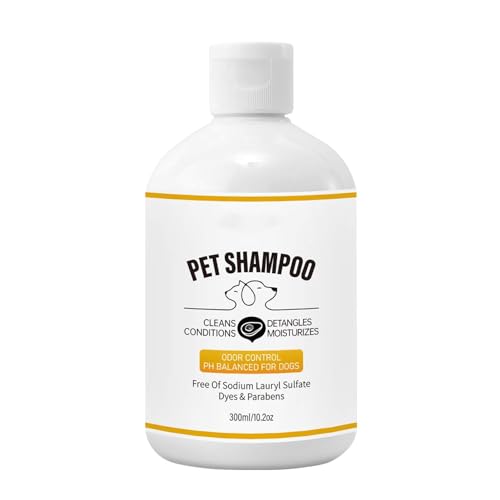 Hundeshampoo - Beruhigendes Shampoo zur Linderung von Juckreiz | Hochwertiger Hundereiniger 300ml für schlecht riechende Hunde Shampoo zur Geruchsbeseitigung für Haustiere für p von Whnbuij