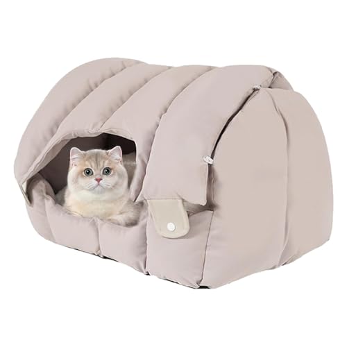 Katzenhöhle - Deluxe Katzenbett, faltbares Katzenbett für kleine Haustiere | Premium Katzenversteck mit abnehmbarer Abdeckung, luxuriöses und gemütliches Katzensofa Katzenhöhle - Deluxe Katzenbett, faltbares Katzenbett für kleine Haustiere | Premium Katzenversteck mit abnehmbarer Abdeckung, luxuriöses und gemütliches Katzensofa von Whnbuij