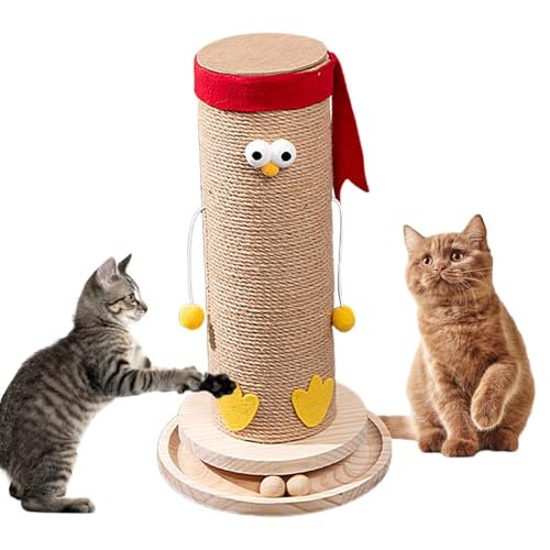 Katzenkratzbaum,Kratzbaum, Katzenkratzer für den Innenbereich, Huhn, natürliches Sisalbrett, Kratzbrett, gutes Benehmen, Zubehör mit Ball für Katzen von Whnbuij