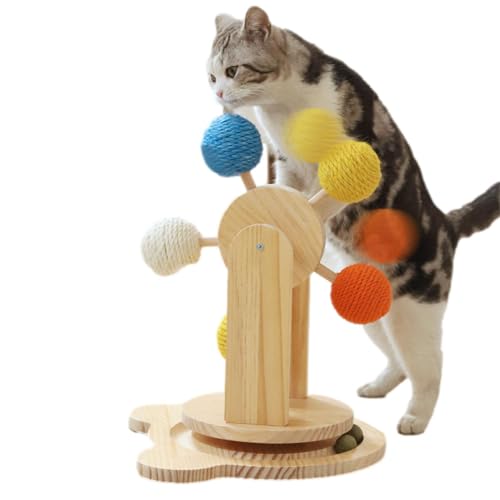 Katzenkratzer, Kugelspielzeug, interaktiver Katzenkratzer, interaktives rotierendes Holzkratzbrett, PEAT PATNIP Übung PET Kamin mit 5 BALL SISAL FÜR GAT Katzenkratzer, Kugelspielzeug, interaktiver Katzenkratzer, interaktives rotierendes Holzkratzbrett, PEAT PATNIP Übung PET Kamin mit 5 BALL SISAL FÜR GAT von Whnbuij