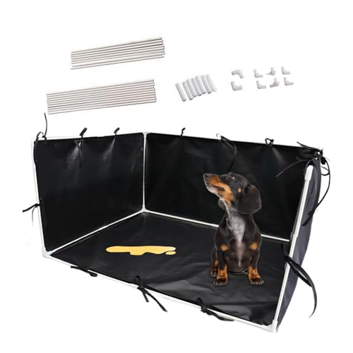 Katzentoilettenbox mit hohen Wänden, Pipi Brieftaschenmatte, Töpfchen oben an Rand für Welpen, Hundeklobox, Pfosten mit hohen Wänden zum Schutz von Whnbuij