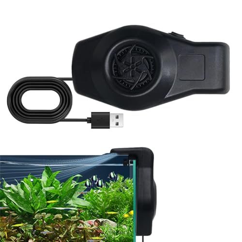 Luftkühler für Tank – Kompakter Kühler, Aquariumkühler mit Clip, 12 V Aquarium-Lüfter mit einstellbaren Geschwindigkeitseinstellungen, Ref von Whnbuij