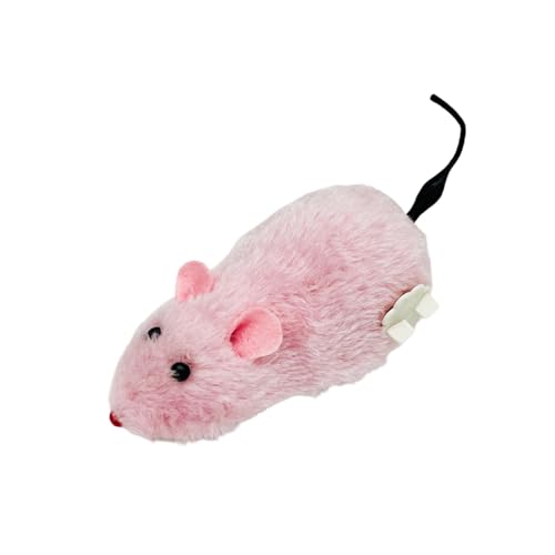 Mäuse Wed -up Pet Toys - Clockwork -Maus -Laufspielzeug, interaktive Nagetierspielzeug | Innenkatze Katze Plüschspielspielzeug, weiche Mäuse Uhrwerk Haustierspielzeug, Running Maussimulation Spielzeug von Whnbuij