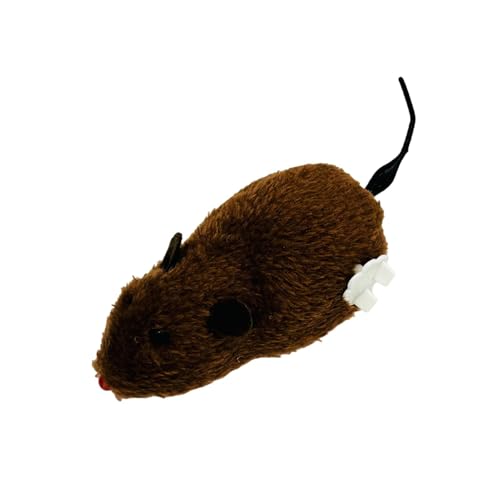 Mäuse Wed -up Pet Toys - Clockwork -Maus -Laufspielzeug, interaktive Nagetierspielzeug | Innenkatze Katze Plüschspielspielzeug, weiche Mäuse Uhrwerk Haustierspielzeug, Running Maussimulation Spielzeug von Whnbuij