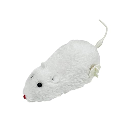 Mäuse Wed -up Pet Toys - Clockwork -Maus -Laufspielzeug, interaktive Nagetierspielzeug | Innenkatze Katze Plüschspielspielzeug, weiche Mäuse Uhrwerk Haustierspielzeug, Running Maussimulation Spielzeug von Whnbuij