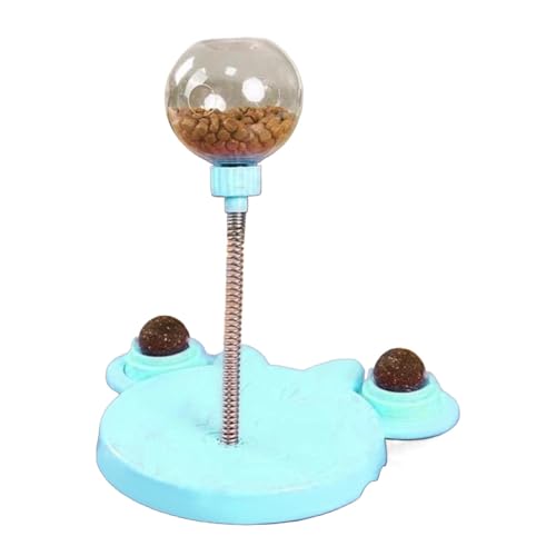 Pet Toy Treat Spenser - undichte Ball Pet Feeder Toy, Haustier undichte Ballspielzeug langsamer Essen Esser | Interaktive Katzenminze Katze Behandlungsabgabekugel, Katzen Hunde Teaser Stick, lan von Whnbuij