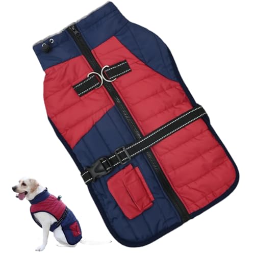 Schneejacke für Hunde – bezaubernde Haustierbekleidung, Oberbekleidung für kleine Hunde | Haustier-Pullover mit Löchern für die Leine, warme Hundejacke für kaltes Wetter, Welpen-Wintermantel für (Größ von Whnbuij