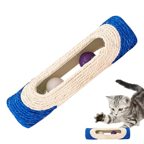 Sisal Katzenkratzbaum - Stabiler Katzenkratzbaum für Krallengesundheit, Umweltfreundliche Katzenmöbel | Katzenkratzpad mit 3 Rollbällen, Sisalseil Katzenkratzer, Perfekt für Katzen, Indoor von Whnbuij