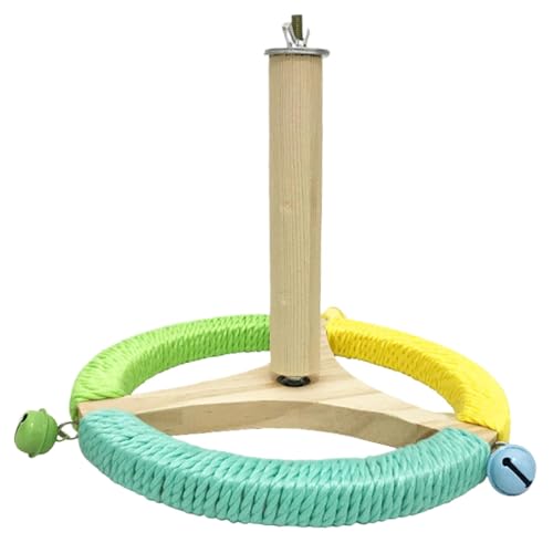 Spielzeug Sitzstange mit Stangenhalterung, Sitzstangen für Käfig – Interaktive Parrot Perch Wooden Stand Parkett Spielzeug | Zubehör für rotierenden Vogelkäfig Spielzeug Sitzstange mit Stangenhalterung, Sitzstangen für Käfig – Interaktive Parrot Perch Wooden Stand Parkett Spielzeug | Zubehör für rotierenden Vogelkäfig von Whnbuij