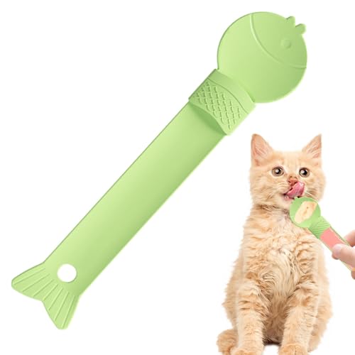 Whnbuij Cat Strip Feeder - Pet Feeding Spoons - Cat Treat Supplies, Cat Feeder, Pet Feeder for Lickable Wet Cat Treats, Liquid Paste Snack von Whnbuij