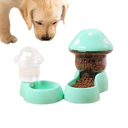 Whnbuij Futterspender Katzenfutterspender - Wasserspender Automatische Futternäpfe | Futter- und Wasserspender Set, Pet Feeder Transparent, für Katze, von Whnbuij