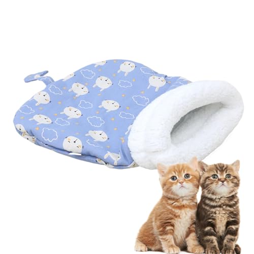 Whnbuij Katzenhöhlenbett, Katzenschlafsack - Warmer Schlafsack für Haustierkätzchen | Pet Supplies Wintertaschen-Katzennest, geeignet für Katzen und kleine Hunde von Whnbuij