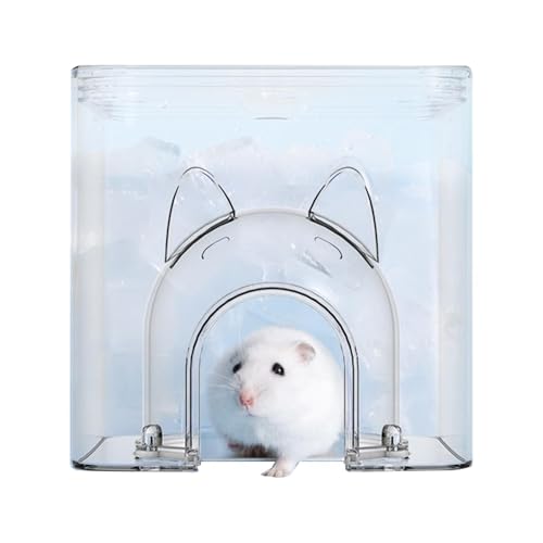 Whnbuij Kühlhütte für Kleintiere, Wärmeableitung, Aluminiumplatte, Wasserkühlung für Hamster, Kleintierhöhle, transparent für Rennmäuse, Zuckergleiter, Goldbär von Whnbuij