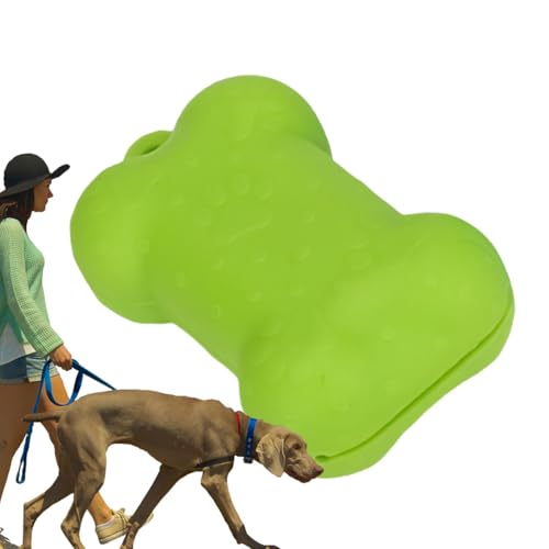 Whnbuij Leckerlibeutel für Hunde, Trainingstasche – Knochenform, tragbare Leckerli-Tasche, Silikon-Leckerli-Tasche, stabile Haustier-Tasche für Spaziergänge, Outdoor, Training von Whnbuij