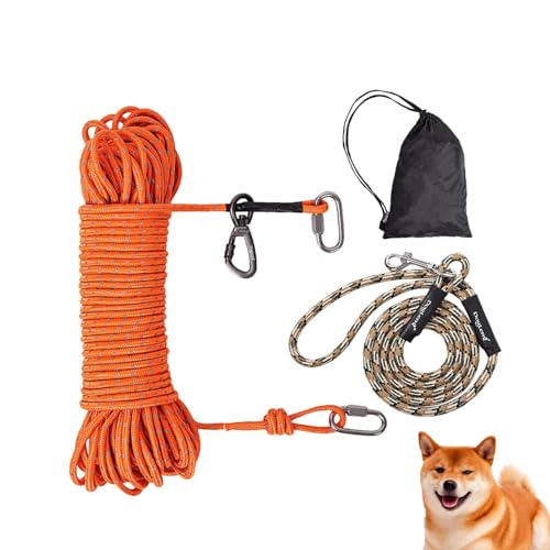 Zugschnurseil – lange Hundeleine, lange Hundeleine, reflektierende Hundeleine für Hundetraining, Spazierengehen, Leine mit Verschlussschnalle, Polyester-Kabel, Haustierzubehör für Hunde, Laufen, von Whnbuij