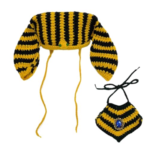 hundekostüme -dogs halloween kostüm lustiger ägyptischer katzenhut katzenhut für katzen gold schwarz gestreifter hut -bandanana -party -outfits hundebekleidung gestrickt für kleine rassen hundekostüme -dogs halloween kostüm lustiger ägyptischer katzenhut katzenhut für katzen gold schwarz gestreifter hut -bandanana -party -outfits hundebekleidung gestrickt für kleine rassen von Whnbuij