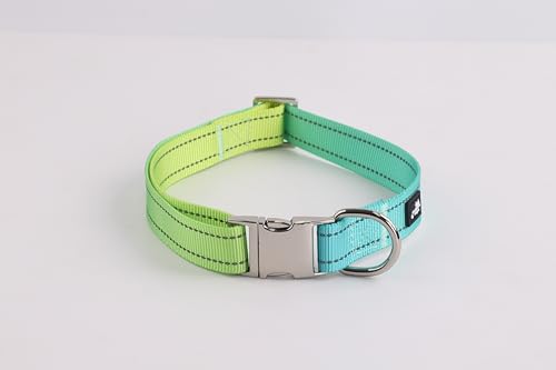 Hundehalsband Ocean L 40-65 cm Hundehalsband für große & kleine Hunde leichtgewichtiges verstellbares Halsband ideal für Spaziergänge und Training - Dog Collar mittlere Hunde von Who LED the dogs out?