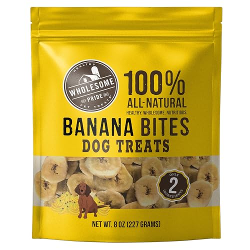 Wholesome Pride 8oz Banana bites- Dog Treats- ALL NATURAL HIGH QUALITY DOG TREAT by Wholesome Pride von Wholesome Pride