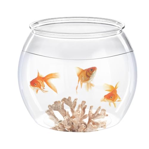 Fischgläser,fischschalenvase,Aquarium Für Kampffische,Kleines Rundes Fischaquarium Für Kampffische | Kleines Tisch Aquarium Für Wohnzimmer, Wohnung, Büros, Zuhause Für Goldfische, Betta-Fische von Whrcy