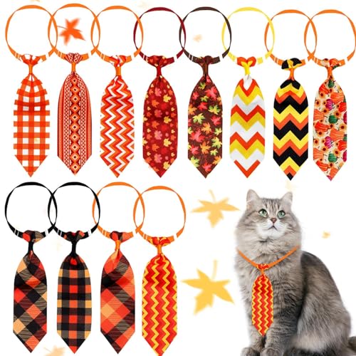Whrcy 5 Pcs Katzenhalsband Fliege - Halloween-Halsband für Haustiere | Weiche Halloween-Katze-Hunde-Fliegen-Krawatten, Halloween-Hunde-Fliege-Halsband für kleine und mittelgroße Haustiere von Whrcy
