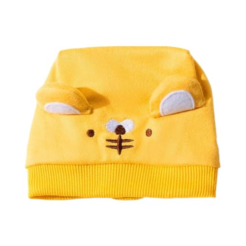 Whrcy Beanie-Mütze für Haustiere, trendige, beruhigende Katzen, Kopfbedeckung, Haustier-Kostüm-Zubehör, Tierform-Design, verstellbar, weiche Hundemützen von Whrcy