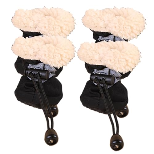 Whrcy Hunde-Schneestiefel, rutschfeste Hundestiefel | Reflektierende Winter-Hundepfotenschutzschuhe - rutschfeste Hundeschuhe, waschbare Hundestiefel für kleine und mittelgroße Haustiere von Whrcy