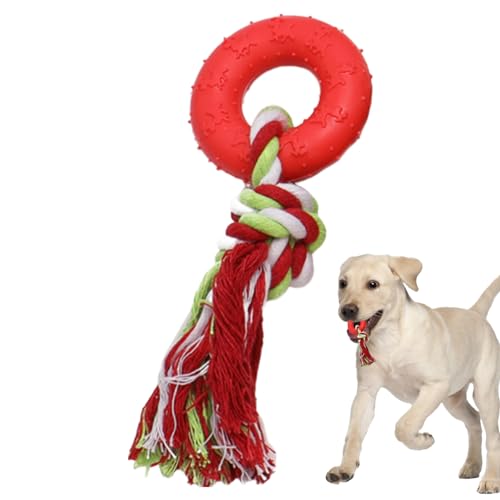 Whrcy Hundeseilspielzeug | Mundpflege-Seil-Hundespielzeug,Weiches Hundespielzeug, zahnendes Haustierspielzeug, Welpenspielzeug in Lebensmittelqualität für Hunde, Welpen, zum Spielen von Whrcy
